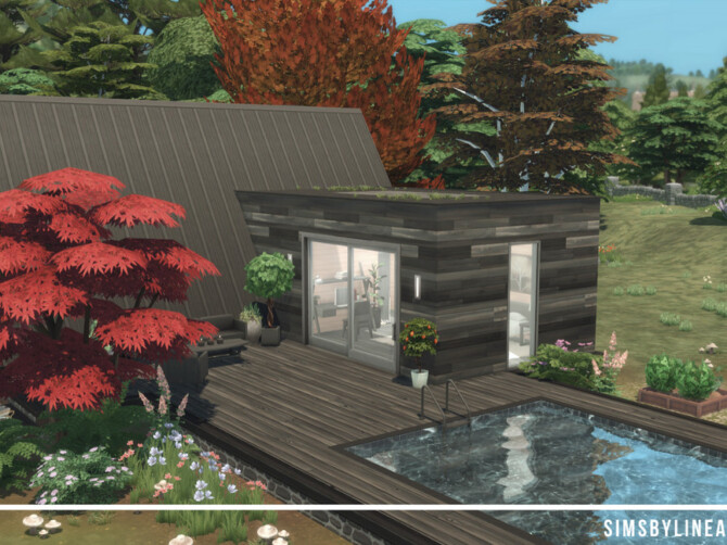 Sims 4 Fall A Frame House by SIMSBYLINEA at TSR