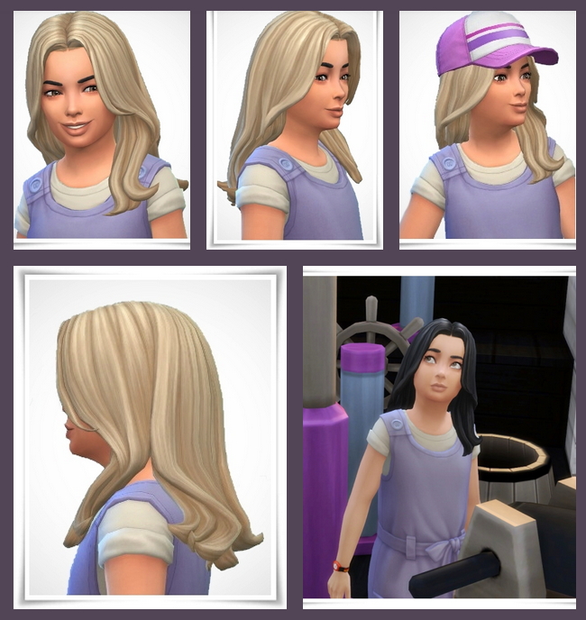 Sims 4 Kim Kids Hair at Birksches Sims Blog