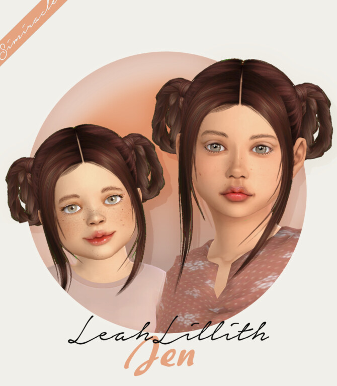 Sims 4 LeahLillith Jen hair kids & toddlers at Simiracle