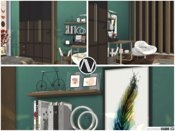 Sims 4 Frisco Teen Bedroom by ArtVitalex at TSR