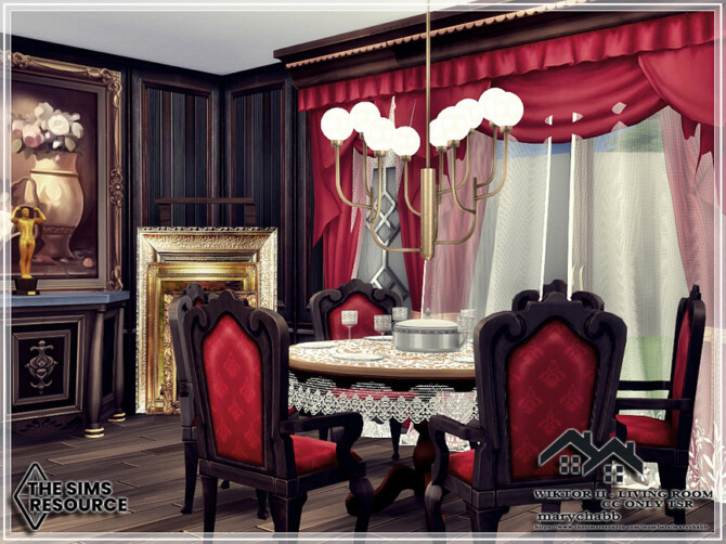 Sims 4 WIKTOR II   Living Room by marychabb at TSR