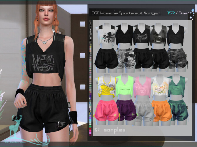 Sims 4 Womens Sports suit by DanSimsFantasy at TSR