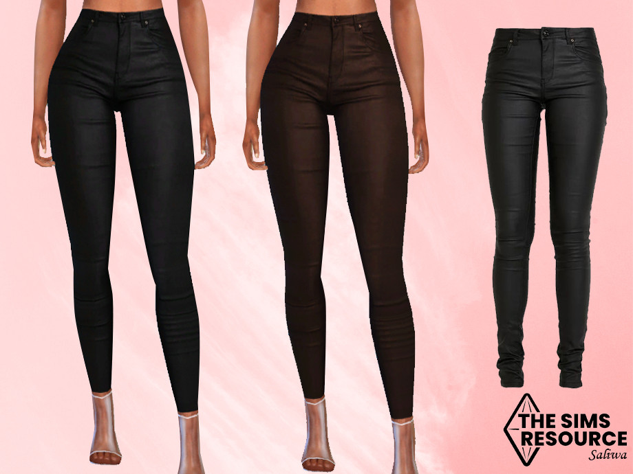 High Waisted Leather Pants By Saliwa At Tsr Sims 4 Updates