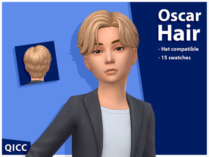 Sims 4 Oscar Hair by qicc at TSR