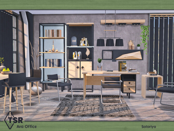 Sims 4 Ava Office by soloriya at TSR