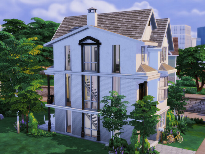 Sims 4 Modern Townhouse 1 by GenkaiHaretsu at TSR
