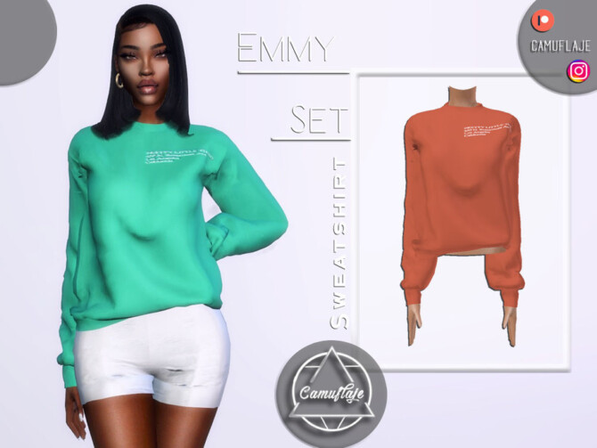 Sims 4 Emmy Set   Sweatshirt by Camuflaje at TSR