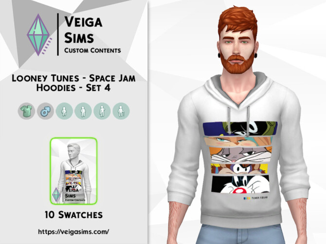Sims 4 Space Jam Hoodies   Set 4 by David Mtv at TSR