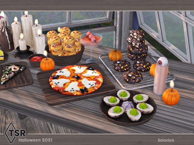 Sims 4 Halloween 2021 Decor by soloriya at TSR
