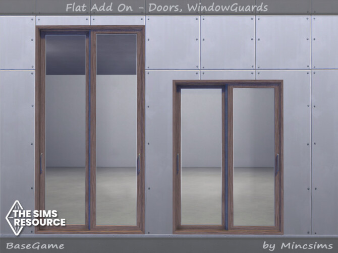 Sims 4 Flat AddOn   Doors and Window Guards by Mincsims at TSR