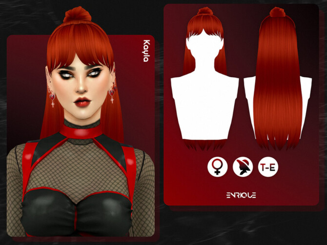 Sims 4 Kayla Hairstyle by Enriques4 at TSR