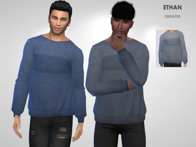 Sims 4 Ethan Sweater by Puresim at TSR