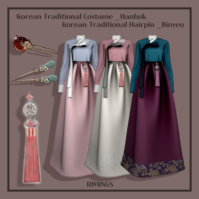 Sims 4 Korean Traditional Costume: Hanbok & Binyeo at RIMINGs