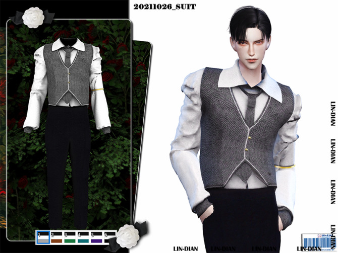 Sims 4 Mens suits and vests by LIN DIAN at TSR