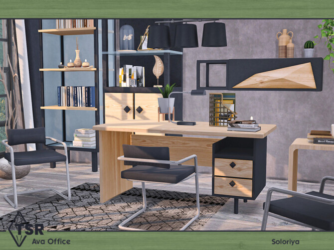 Sims 4 Ava Office by soloriya at TSR