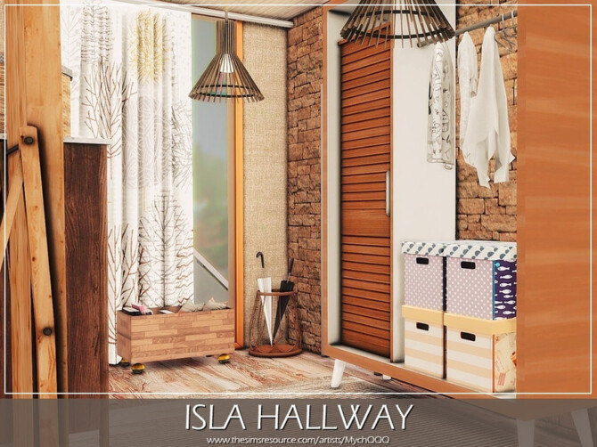 Sims 4 Isla Hallway by MychQQQ at TSR