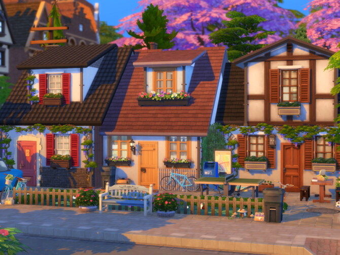Sims 4 Tiny Townhouses by Flubs79 at TSR