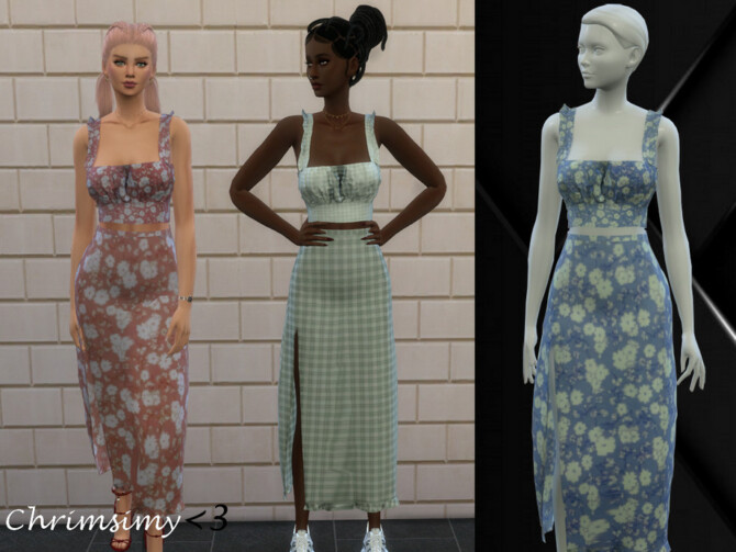 Sims 4 Cottage Set   Skirt by chrimsimy at TSR