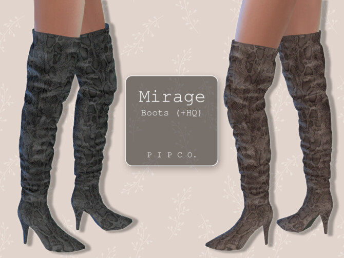 Sims 4 Mirage Boots by Pipco at TSR