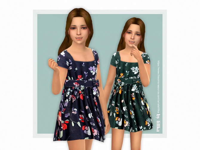 Sims 4 Emmi Dress by lillka at TSR