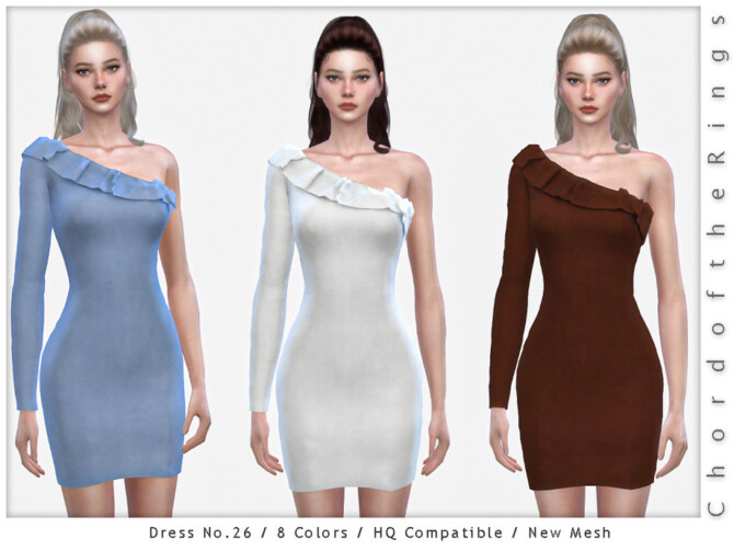 Sims 4 Dress No.26 by ChordoftheRings at TSR
