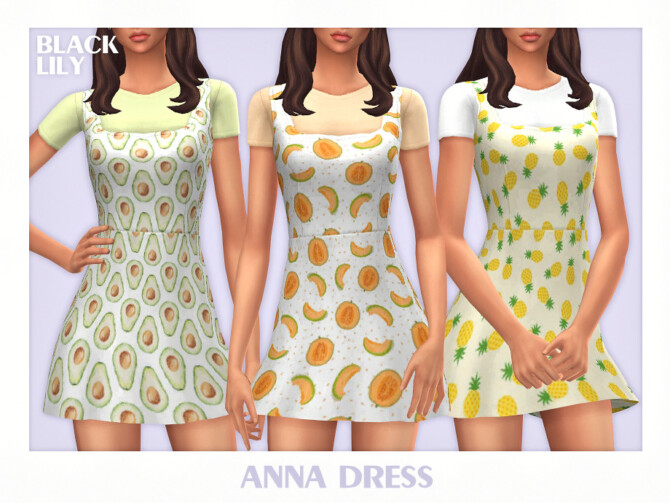 Sims 4 Anna Dress by Black Lily at TSR