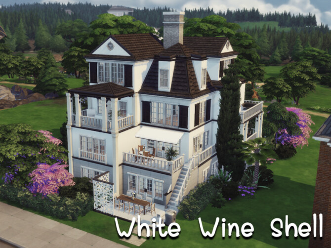 Sims 4 White Wine Shell by GenkaiHaretsu at TSR