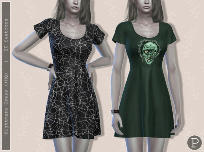 Sims 4 Nightmare Dress. by Pipco at TSR