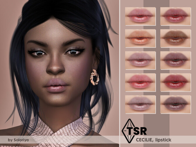 Sims 4 Lipstick Cecilie by soloriya at TSR