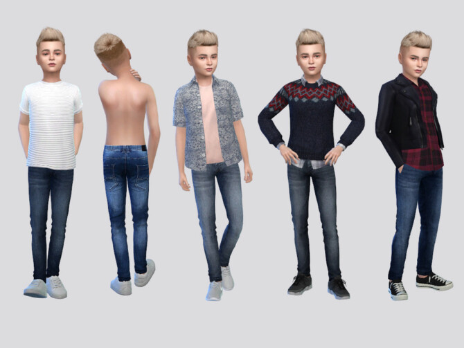 Sims 4 Rodney Denim Jeans Boys by McLayneSims at TSR