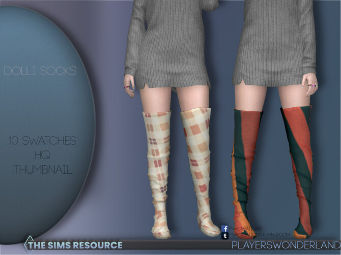 Sims 4 Dolli Socks by PlayersWonderland at TSR