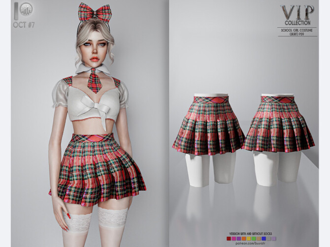Sims 4 HALLOWEEN SCHOOL GIRL COSTUME P59 by busra tr at TSR