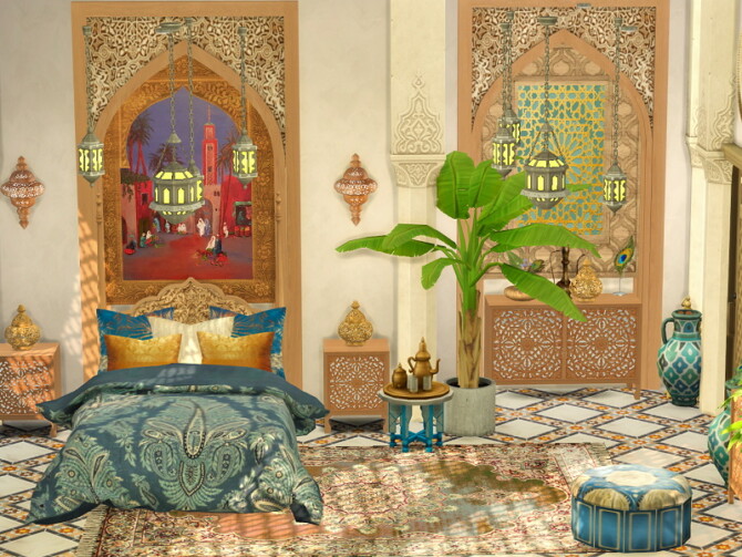 Sims 4 Orient Bedroom by Flubs79 at TSR