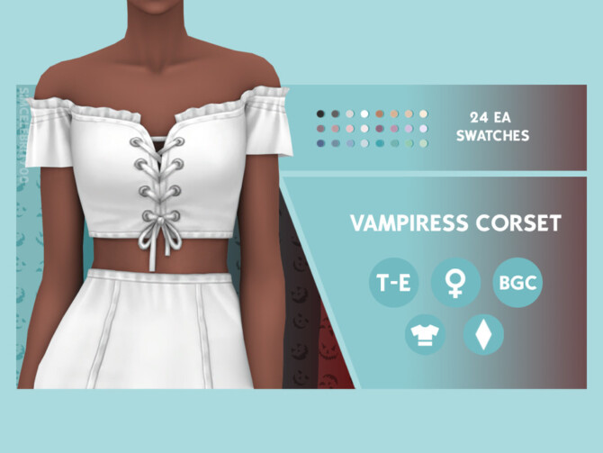 Sims 4 Vampiress Corset by simcelebrity00 at TSR