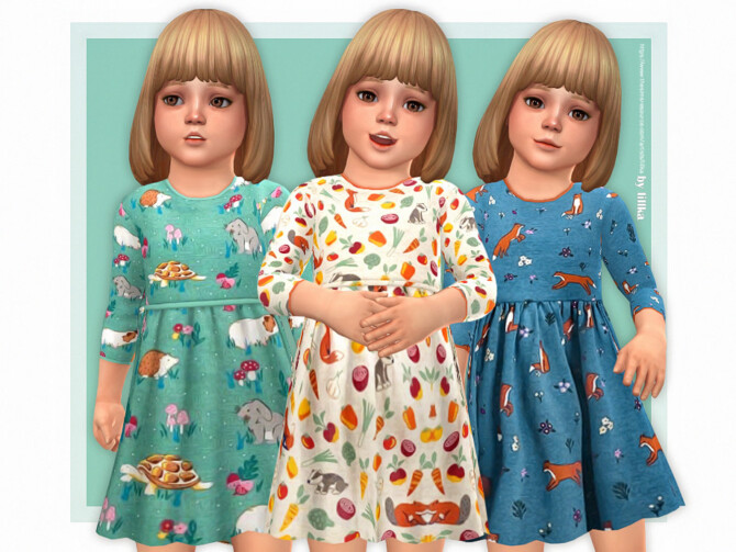 Sims 4 Sienna Dress by lillka at TSR