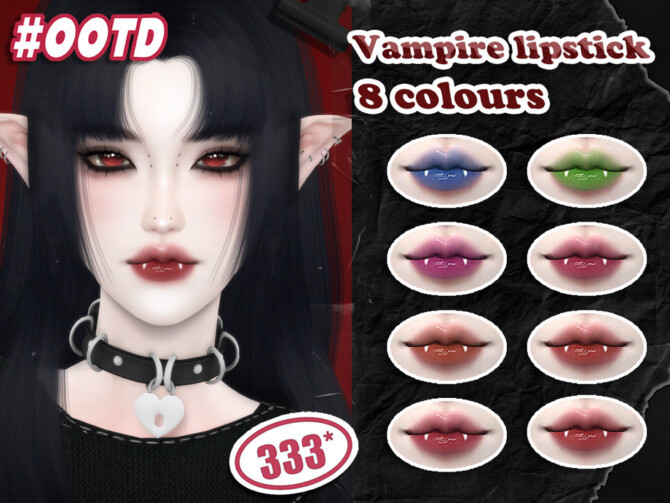 Sims 4 Vampire lipstick by asan333 at TSR