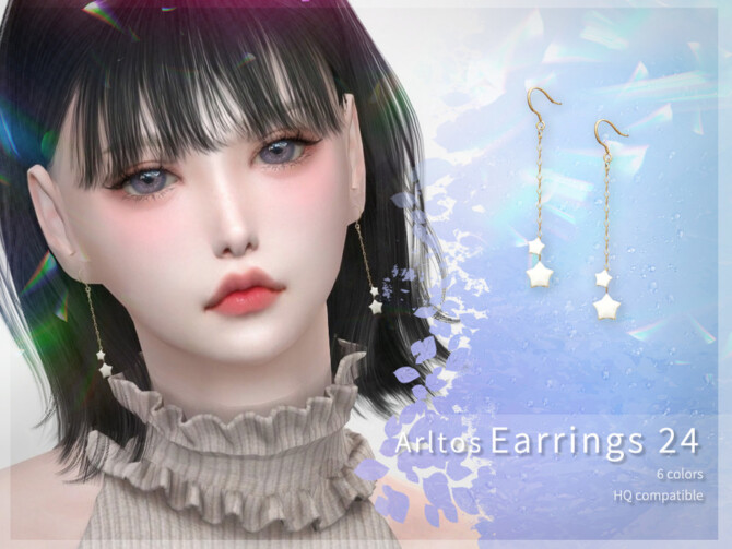 Sims 4 Stars earrings 24 by Arltos at TSR