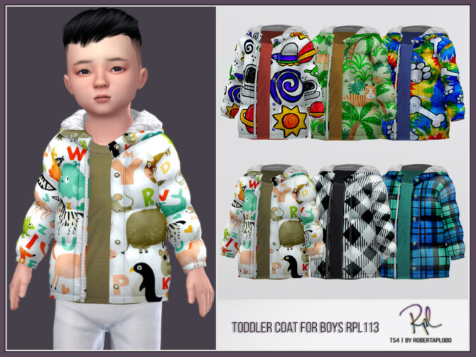 Sims 4 Toddler Coat for Boys RPL113 by RobertaPLobo at TSR