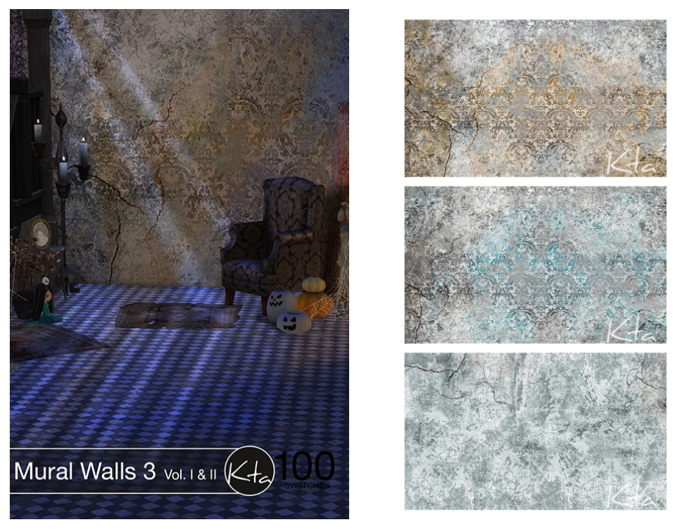 Mural Walls 3 Vol. I & II at Ktasims » Sims 4 Updates