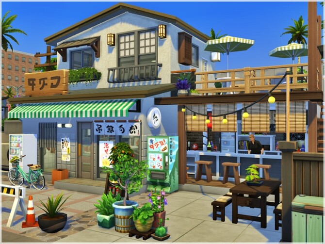 Sims 4 Makoto Ramen & Shop by Ray Sims at TSR