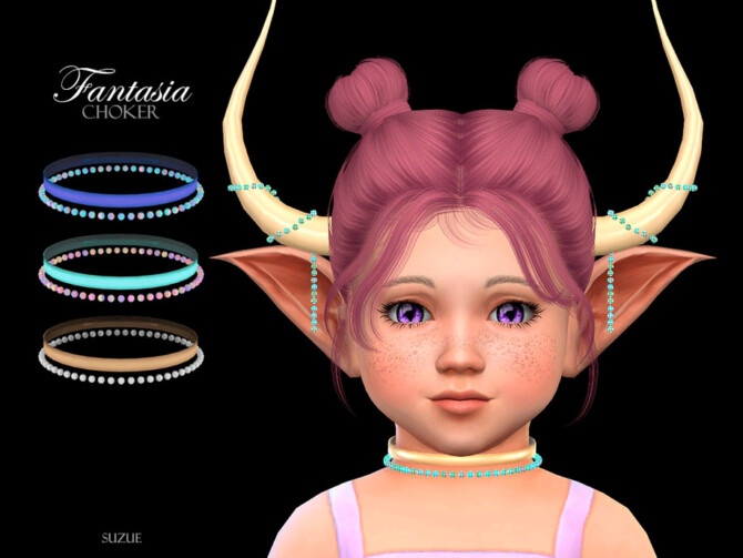Sims 4 Fantasia Choker Toddler by Suzue at TSR