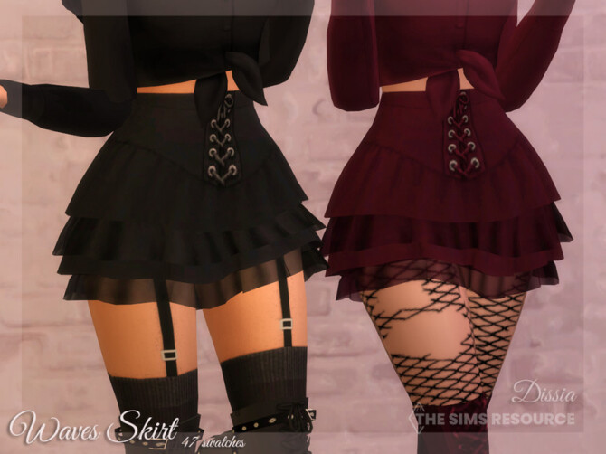 Sims 4 Waves Skirt by Dissia at TSR
