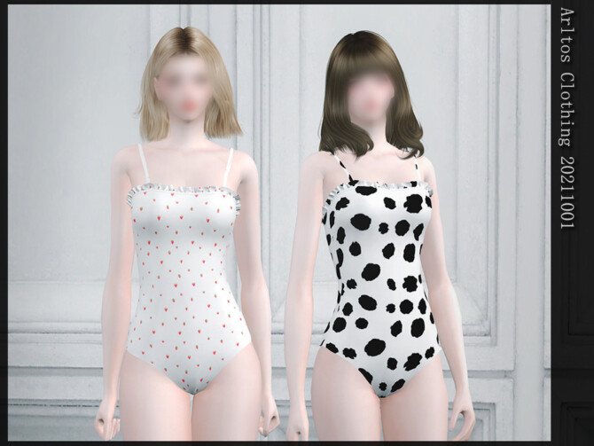 Sims 4 Printed swimsuit by Arltos at TSR