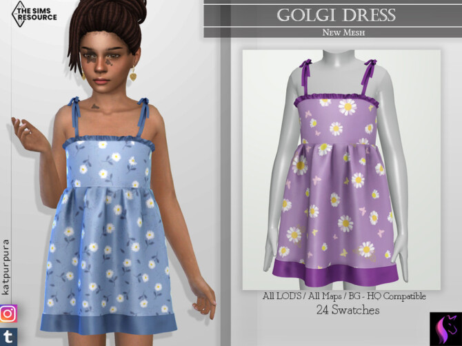 Sims 4 Golgi Dress by KaTPurpura at TSR