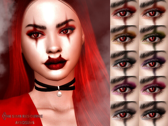 Sims 4 Devil Eyeshadow by MSQSIMS at TSR