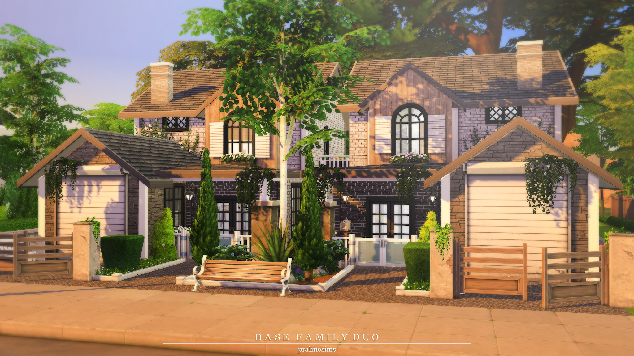 Base Family Duo House at Cross Design » Sims 4 Updates