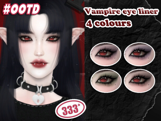 Sims 4 Vampire eyeliner by asan333 at TSR