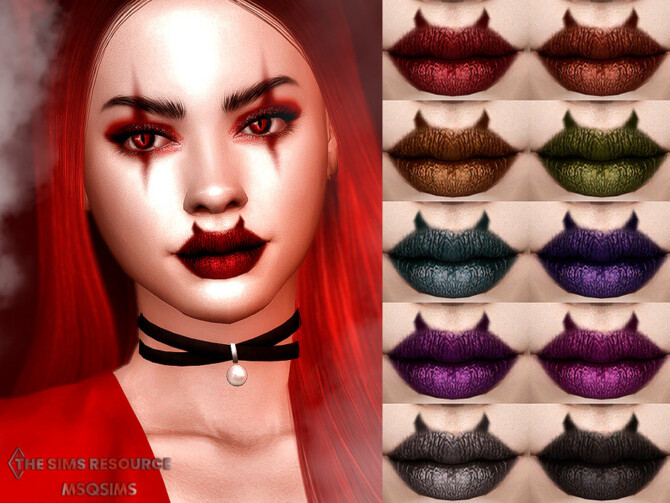 Sims 4 Devil Lipstick by MSQSIMS at TSR