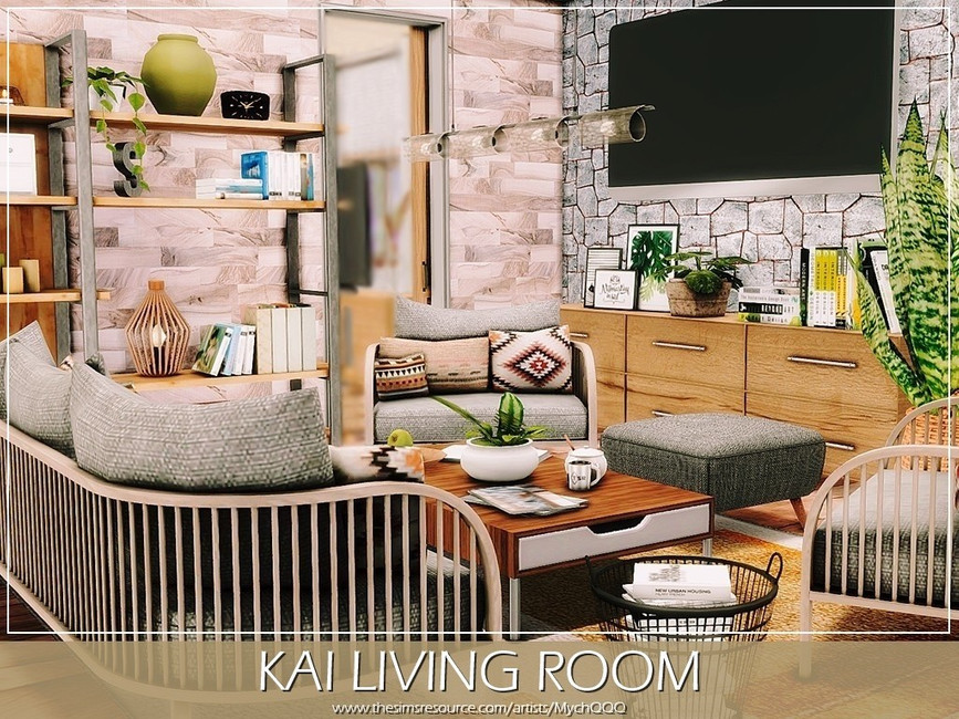 Kai Living Room by MychQQQ at TSR » Sims 4 Updates