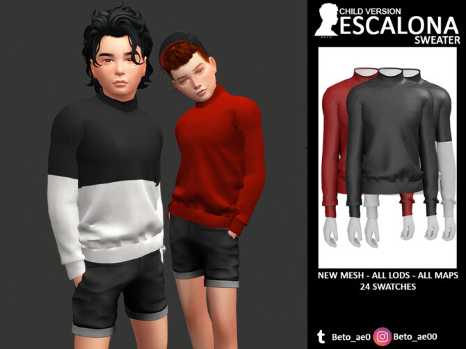 Sims 4 Escalona sweater by Beto ae0 at TSR